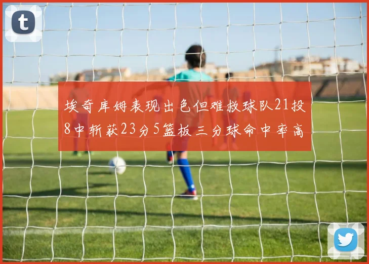 埃奇库姆表现出色但难救球队21投8中斩获23分5篮板三分球命中率高达45